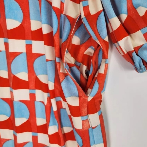 J McLauglin Emer Women’s XS V Neck Eclipse Print Catalina Cloth Jersey Dress - Picture 12 of 13